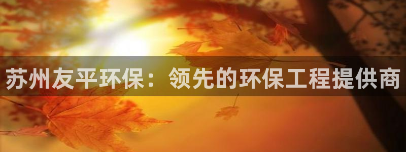彩名堂排三：苏州友平环保：领先的环保
