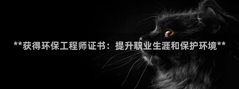 彩名堂：**获得环保工程师证书：提升