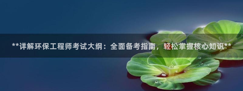 彩名堂人工预测免费计划：**详解环保工程师考试大纲：全面备考指南，轻松掌握核心知识**