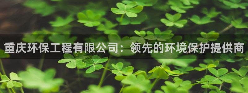 彩名堂怎么买准确率高：重庆环保工程有