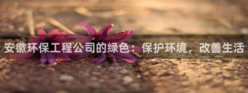 最新彩名堂计划：安徽环保工程公司的绿