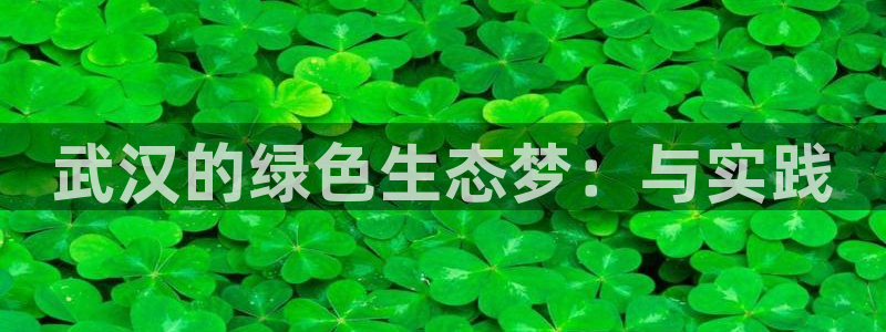 彩名堂计划官方下载网址：武汉的绿色生